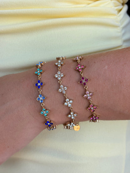 Bracelet trèfle coloré