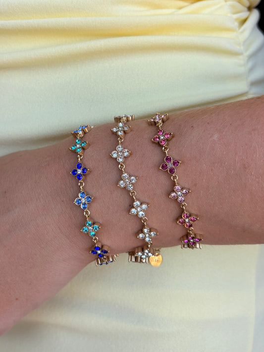 Bracelet trèfle coloré