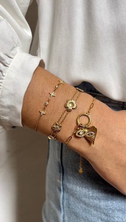 Bracelet double fleuri