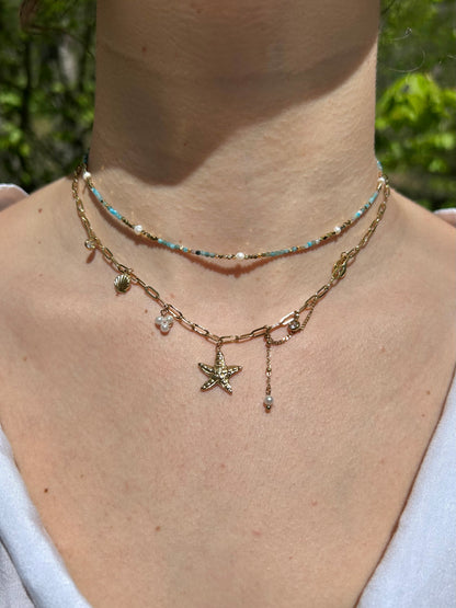 Collier breloques Océan