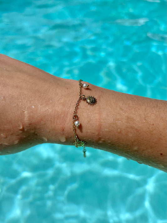 Bracelet breloques soleil