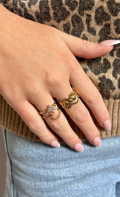 Bague fleuri