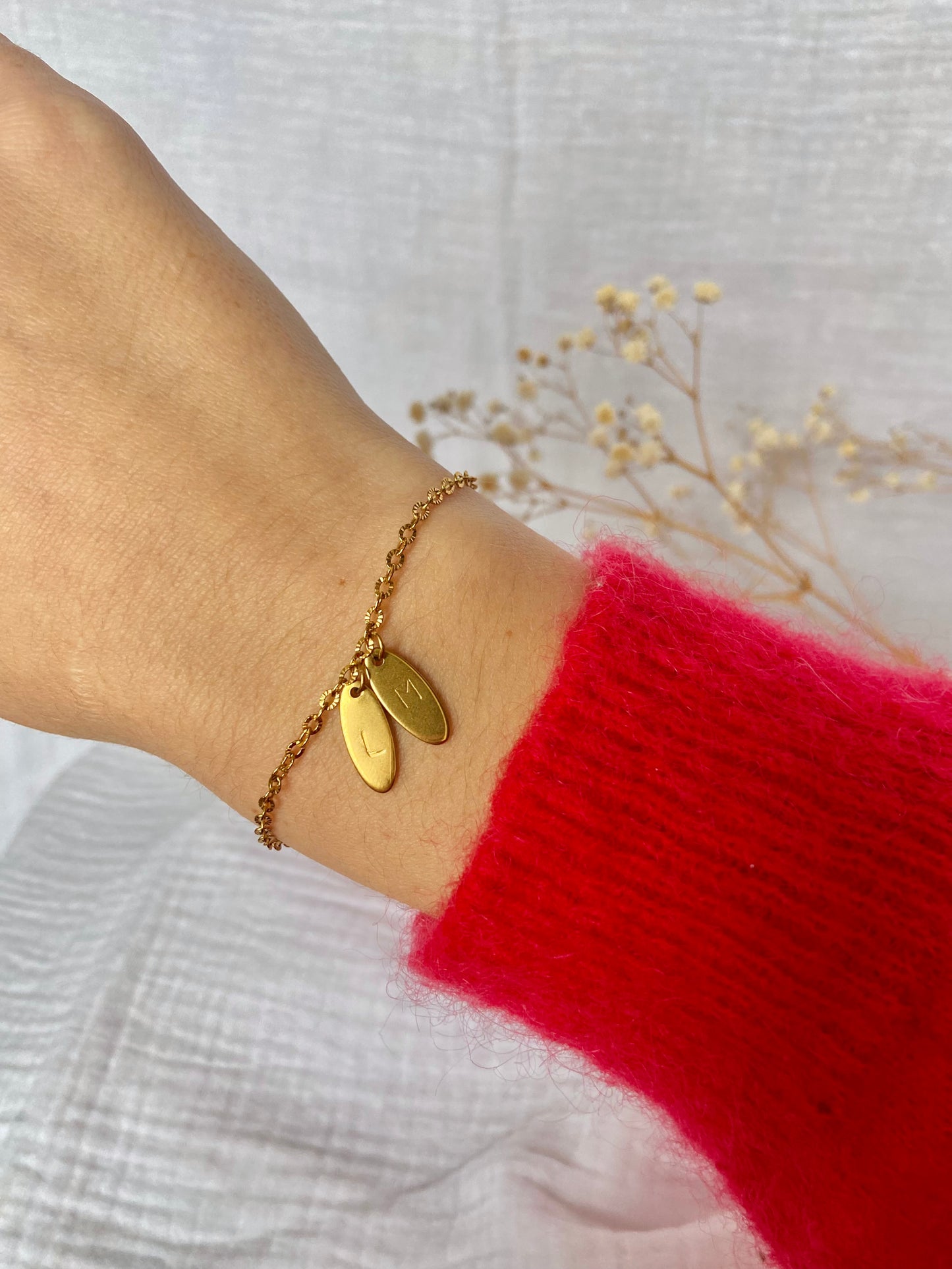 Flacon souvenir & bracelet estampée