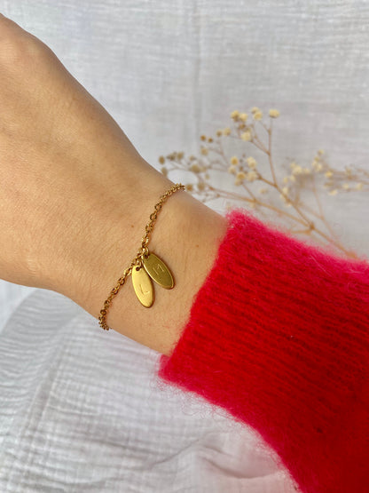 Flacon souvenir & bracelet estampée